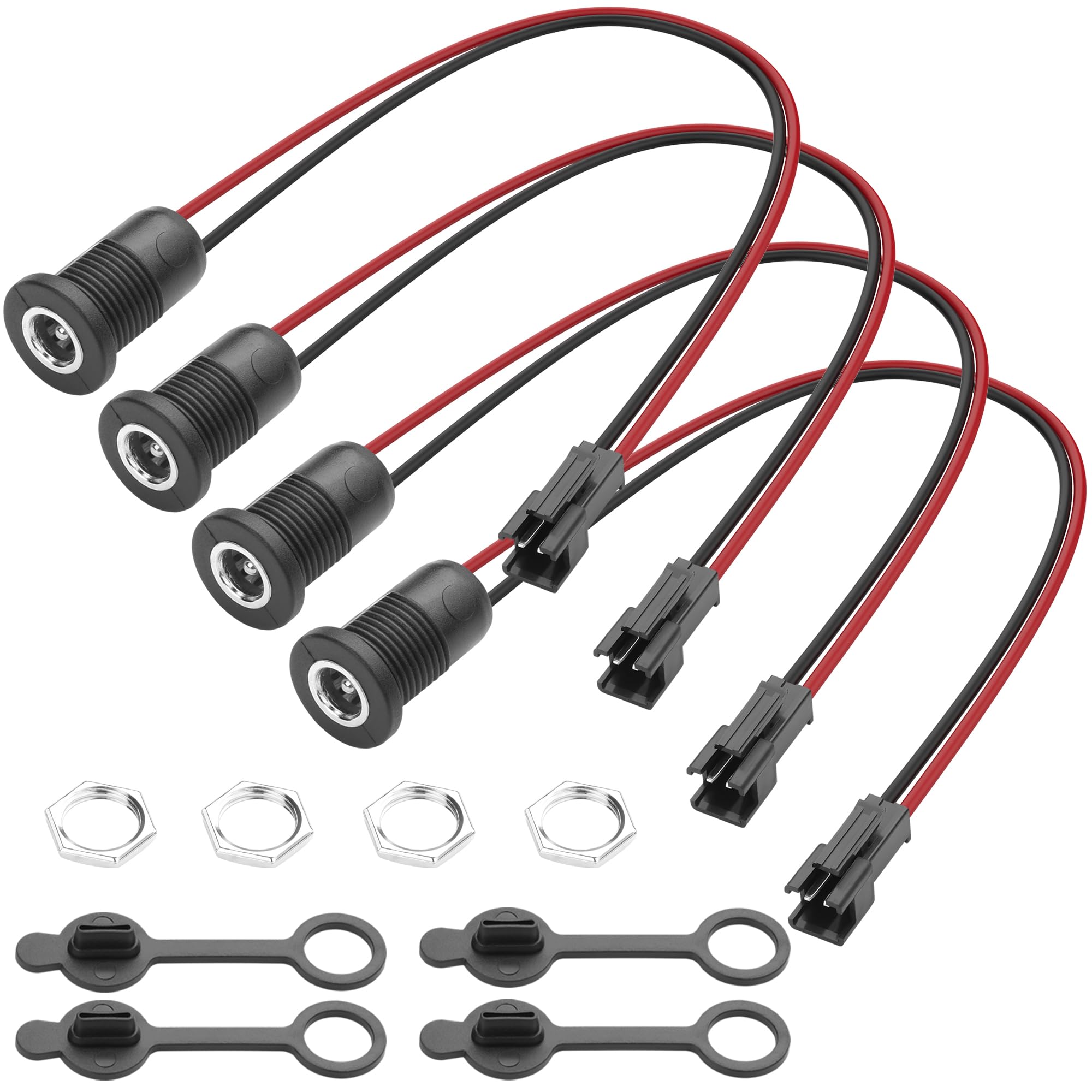 Amazon.com: YACSEJAO DC5521mm to 2Pin Mount Connector 4Pcs DC5.5